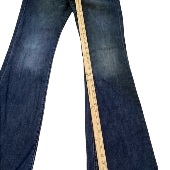 Express Jeans Womens 19 Bootcut Distressed Embroidered Juniors Size Approx 10 - Picture 4 of 8